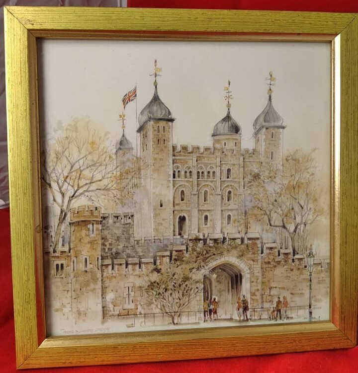 Frame gravure, from London, 19x19cm