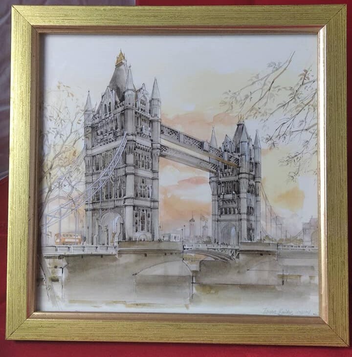 Frame gravure, from London, 19x19cm