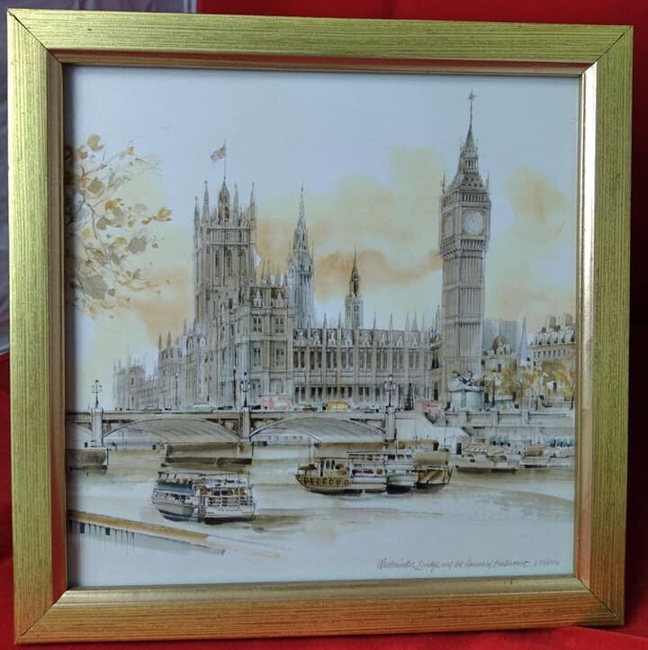 Frame gravure, from London, 19x19cm