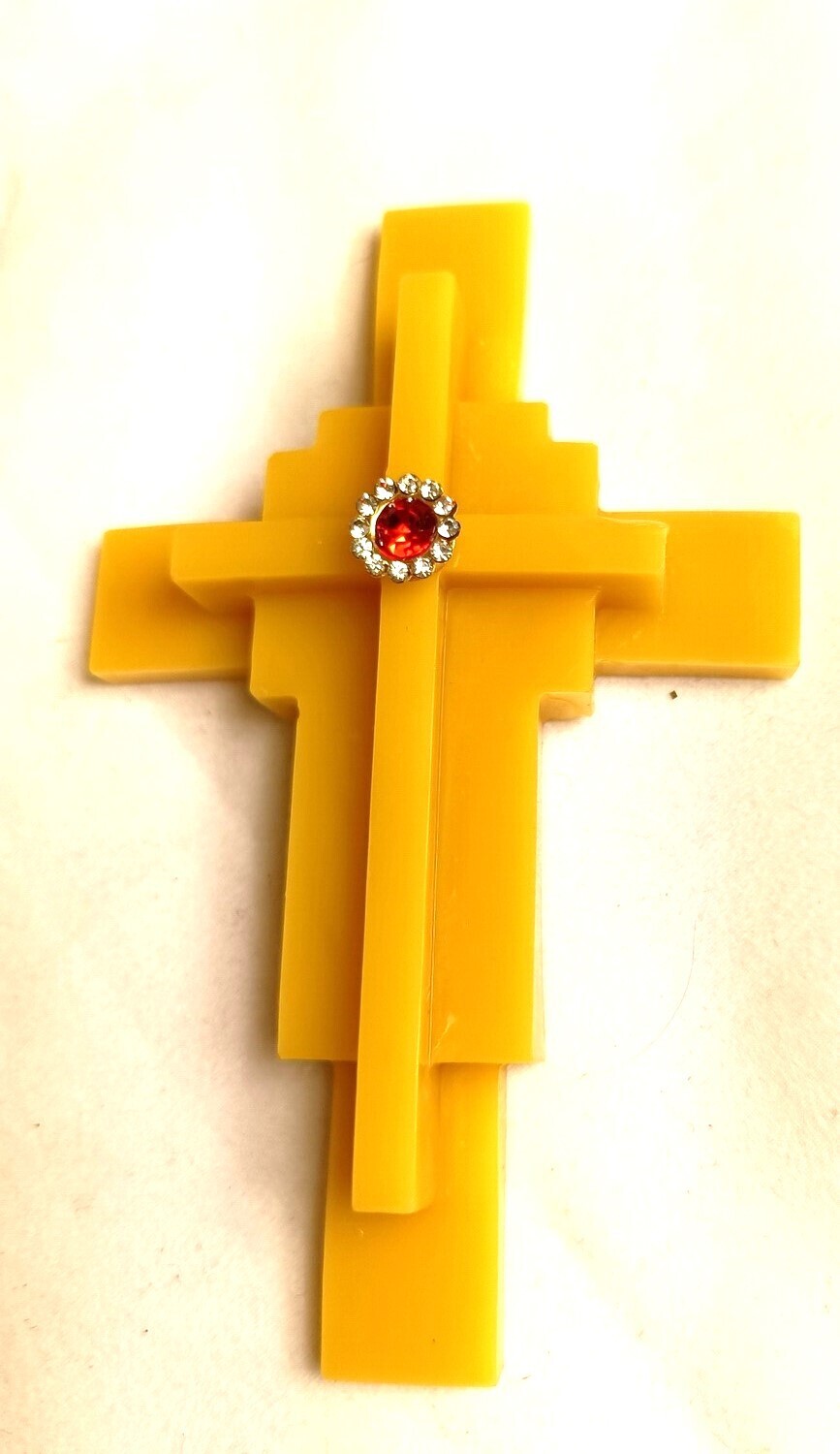 Pure beeswax cross, 11x7cm