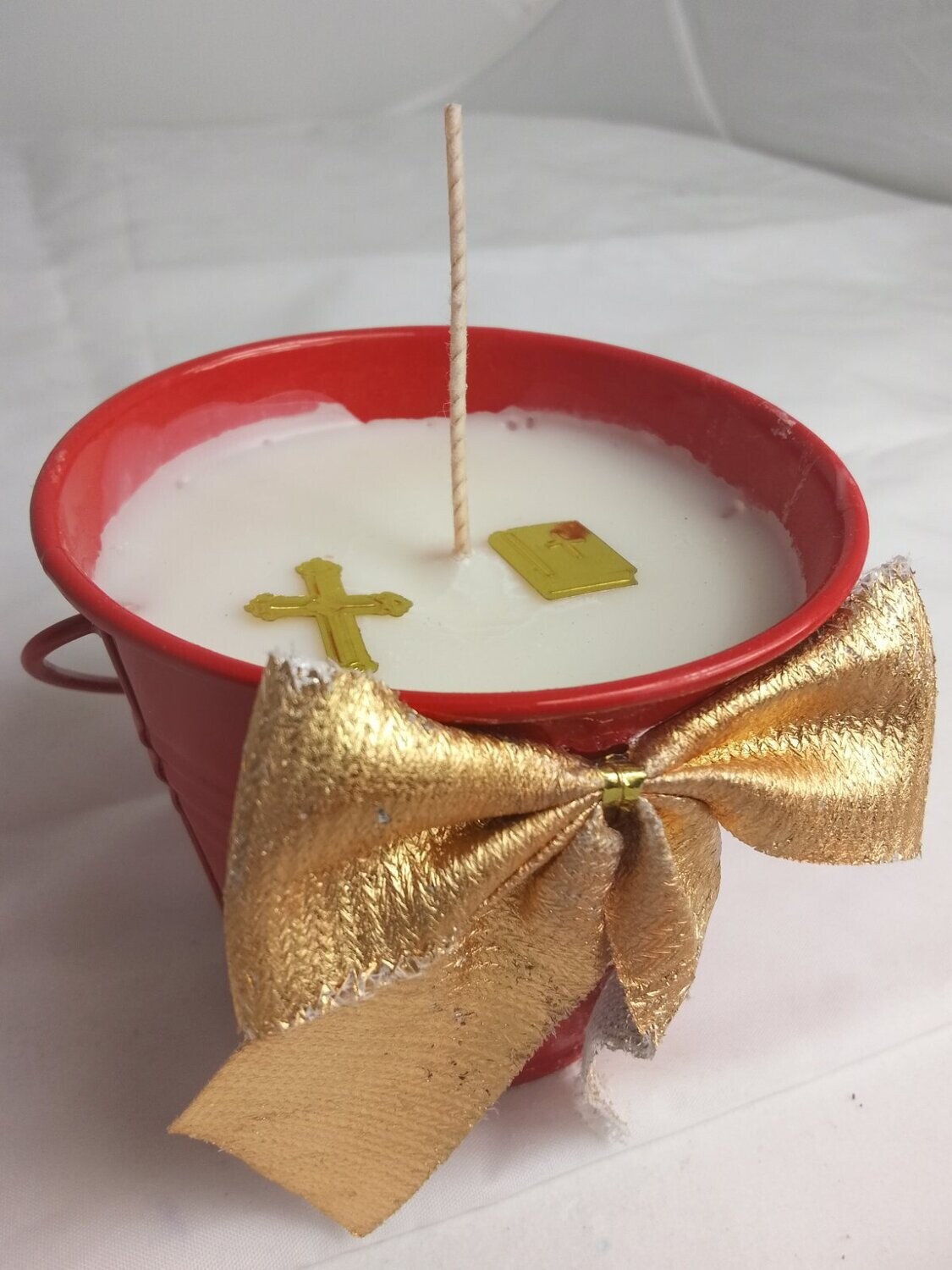 Vase with candle