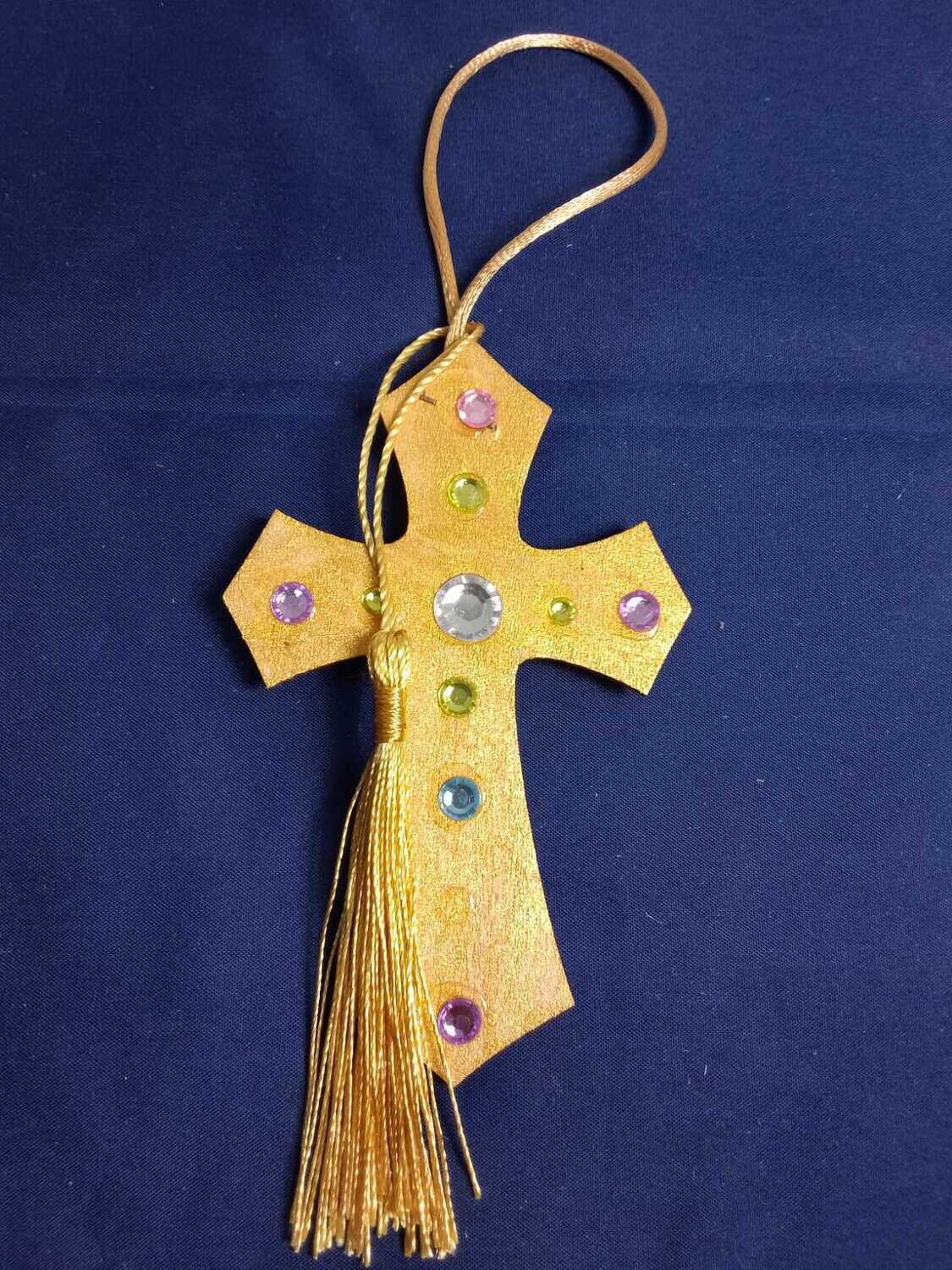 Wooden handmade decorative cross