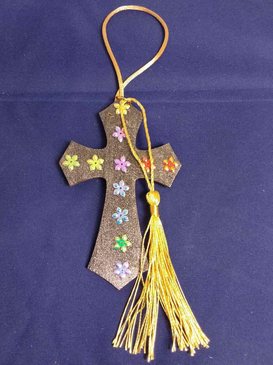 Wooden handmade decorative cross