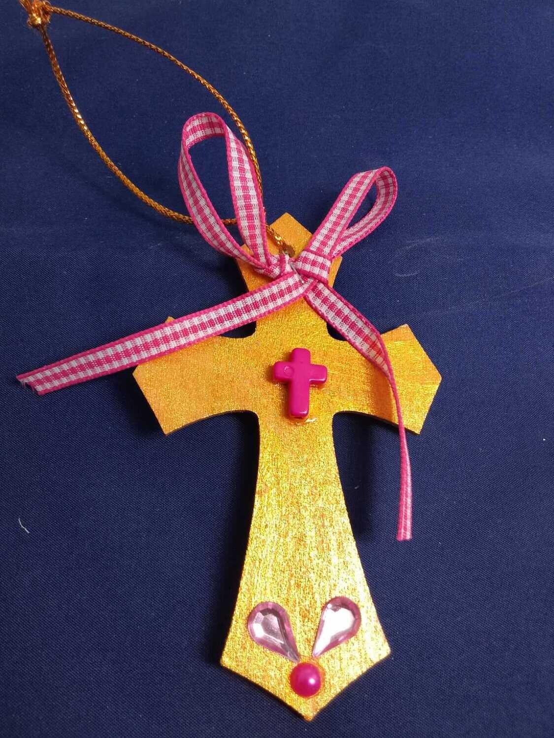 Wooden handmade decorative cross