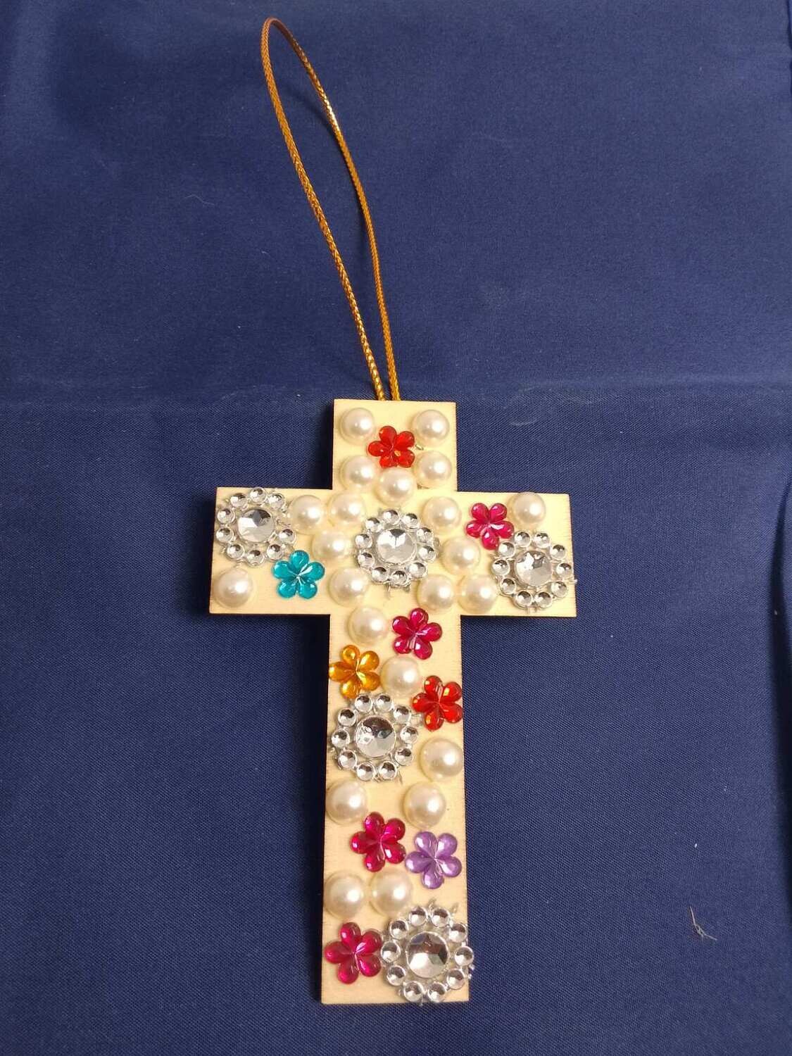 Wooden handmade decorative cross