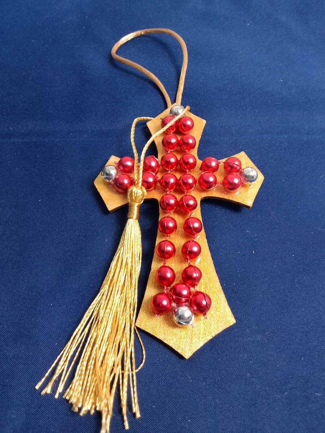 Wooden handmade decorative cross