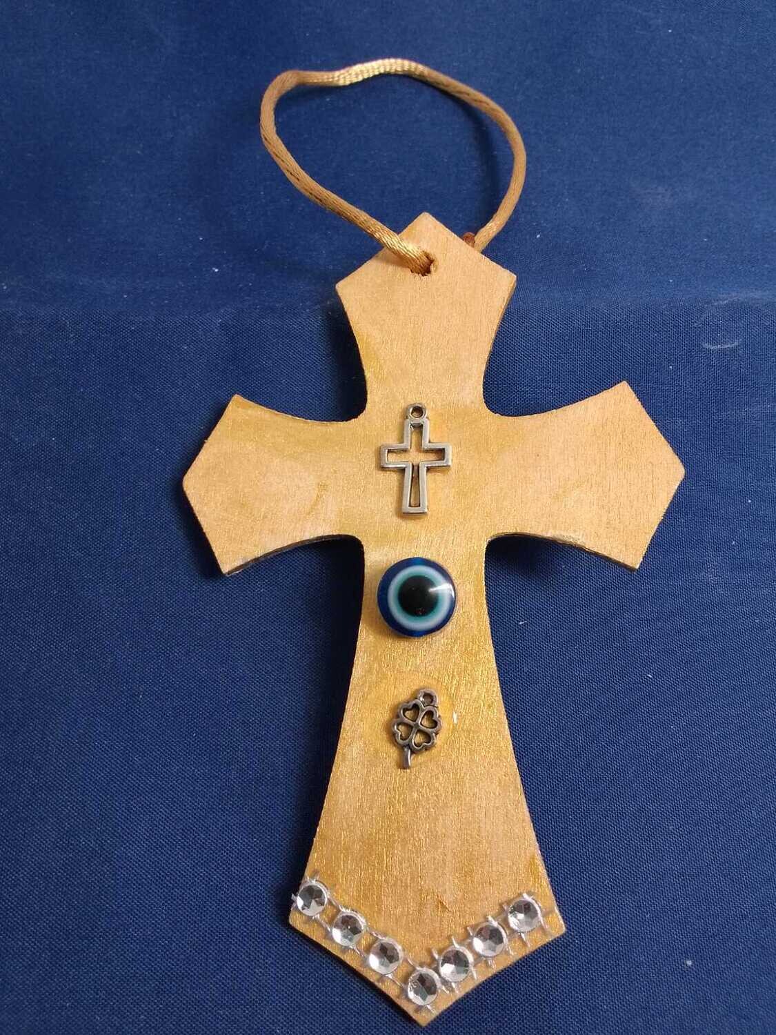 Wooden handmade decorative cross
