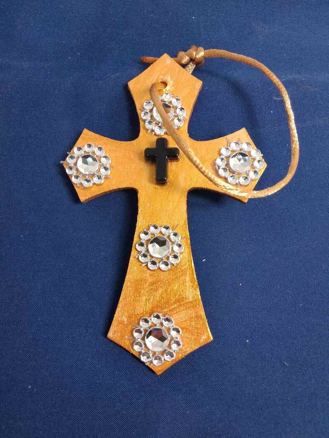 Wooden handmade decorative cross