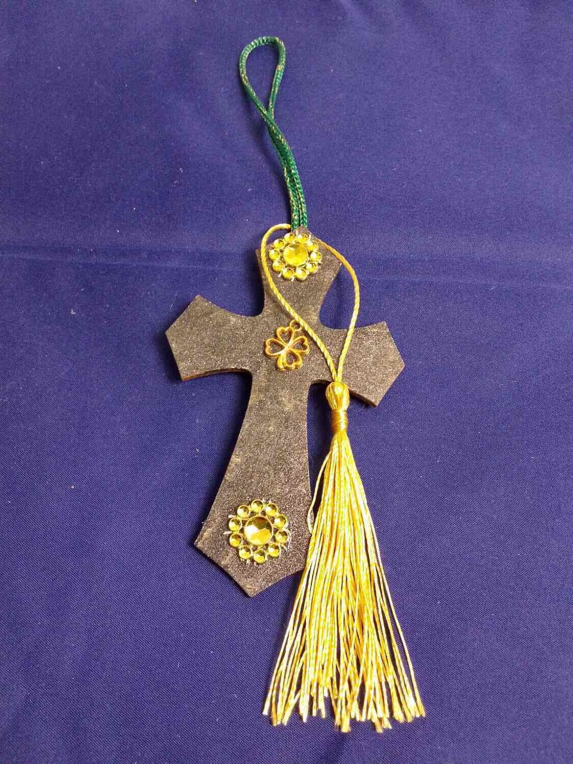 Wooden handmade decorative cross