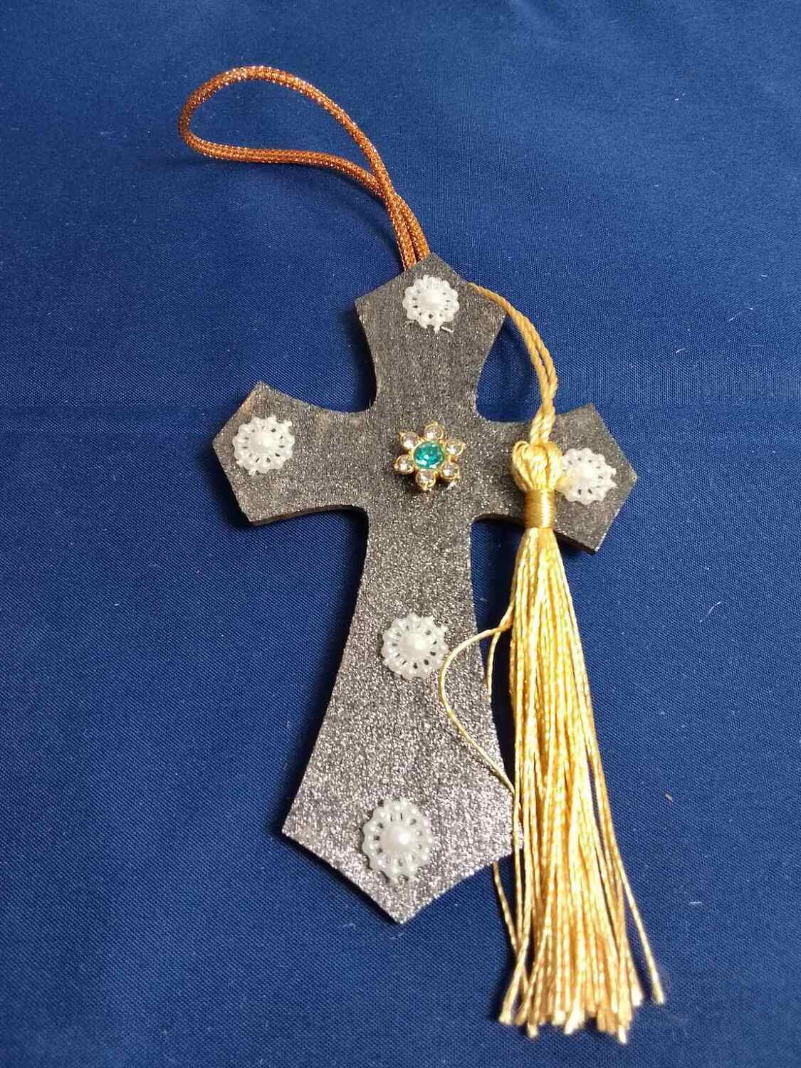 Wooden handmade decorative cross