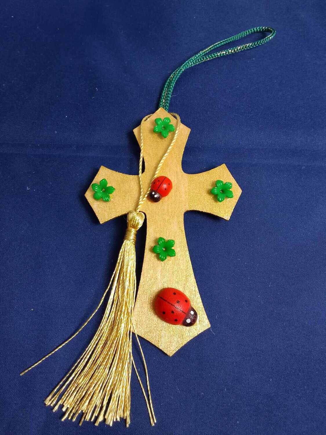 Wooden handmade decorative cross