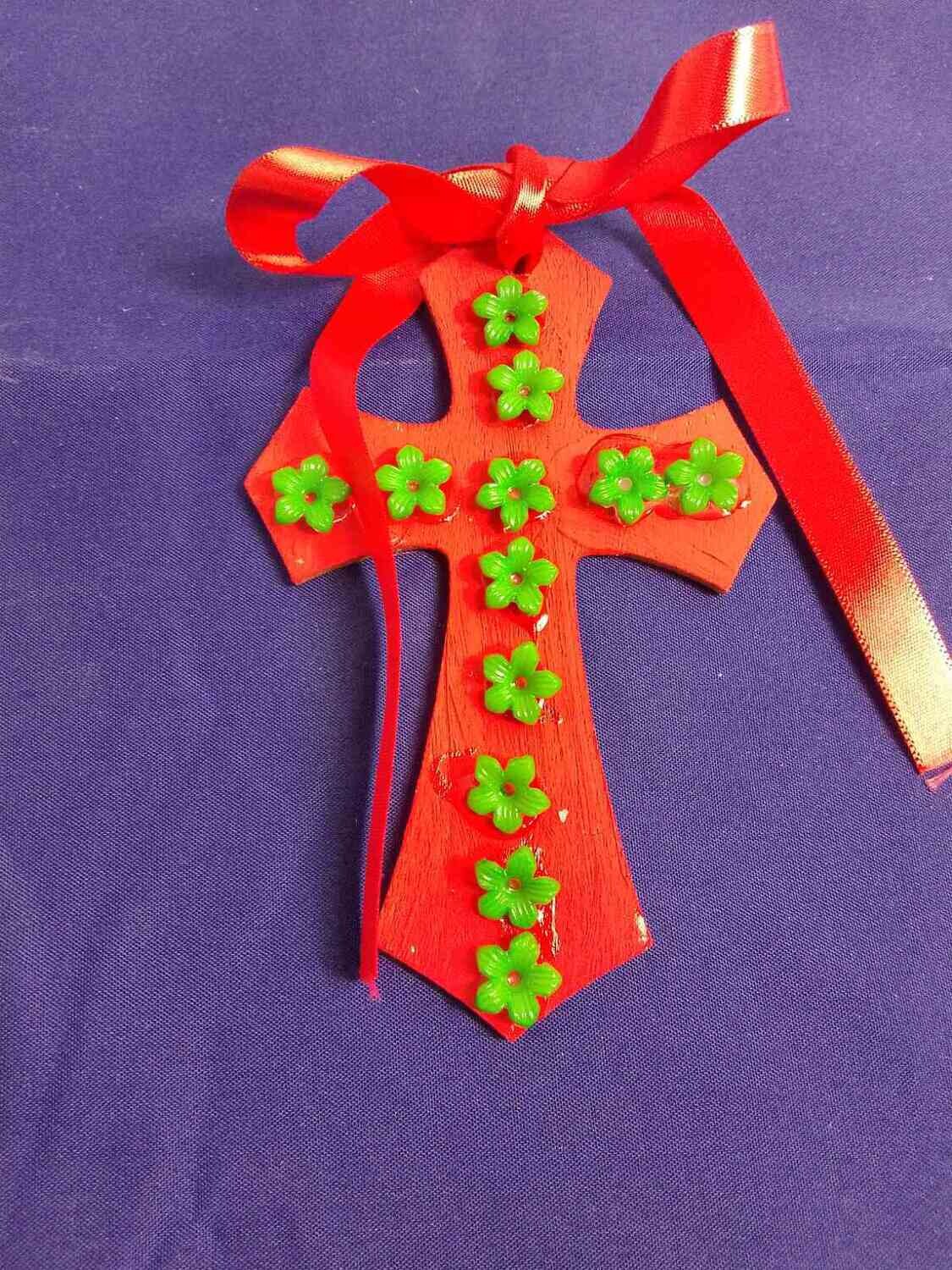 Wooden handmade decorative cross