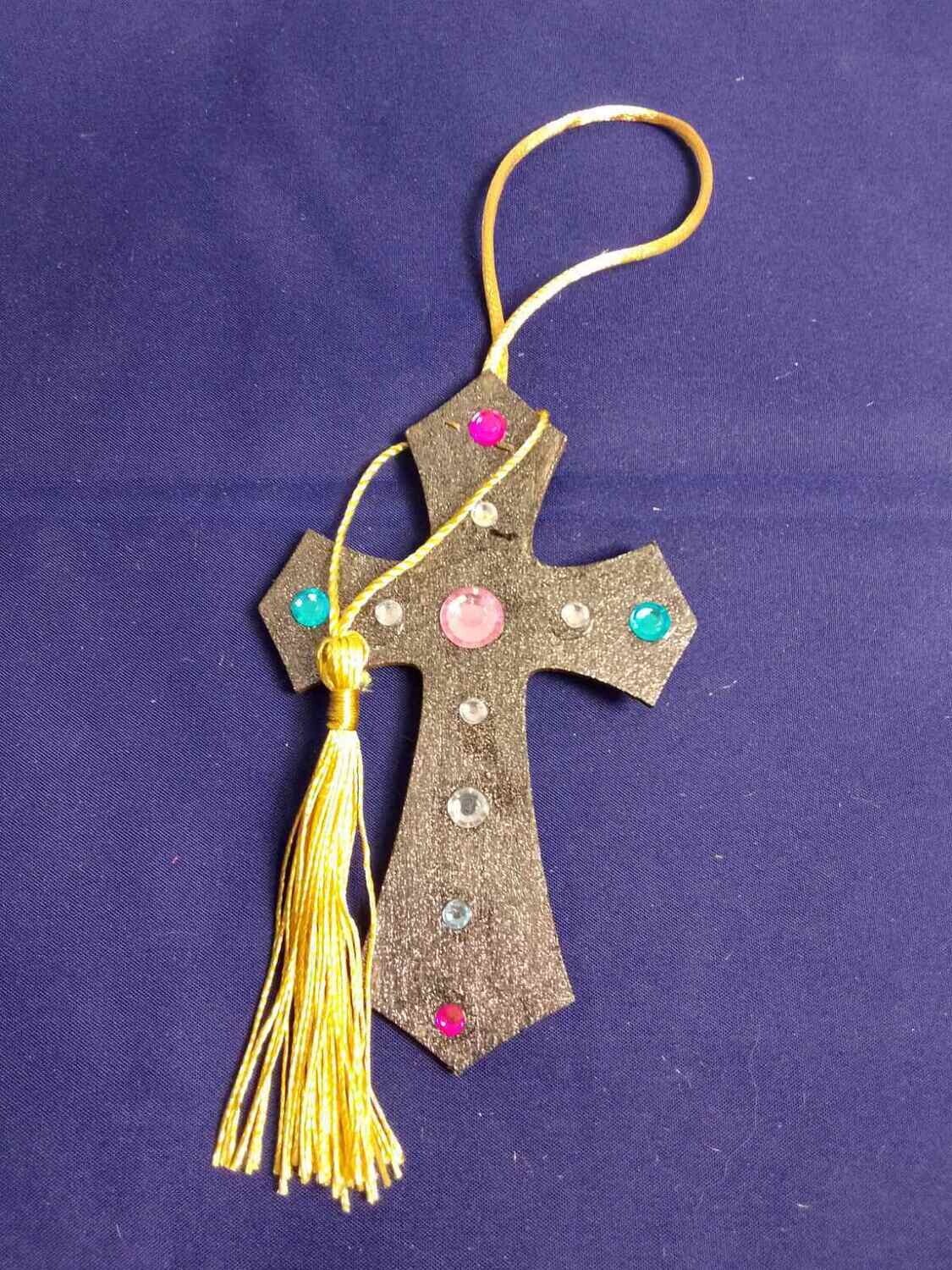 Handmade wooden cross, 11x7cm