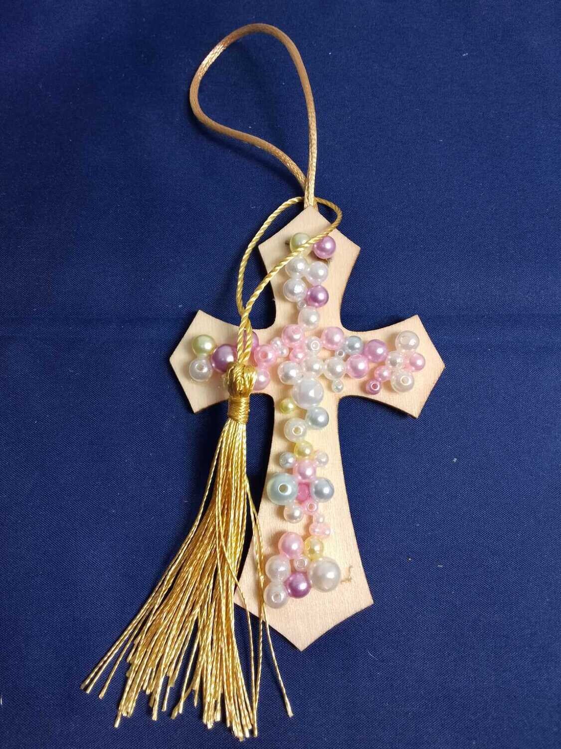 Handmade wooden cross, 11x7cm