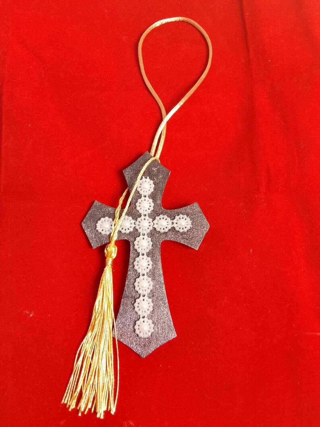 Handmade wooden cross, 11x7cm