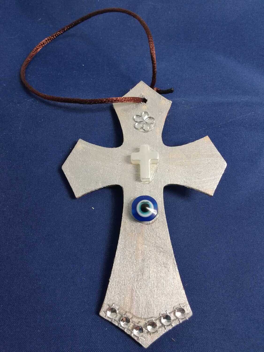 Handmade wooden cross, 11x7cm