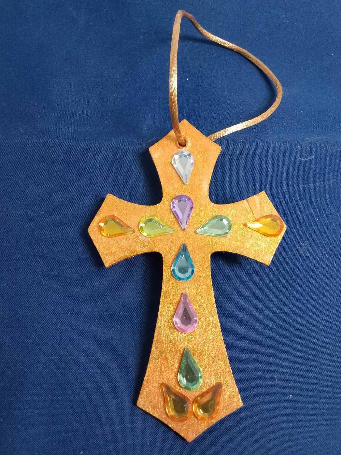 Handmade wooden cross, 11x7cm