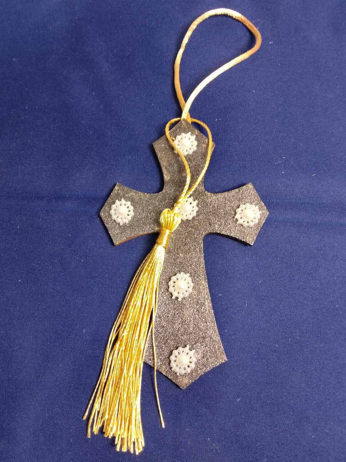 Handmade wooden cross, 11x7cm