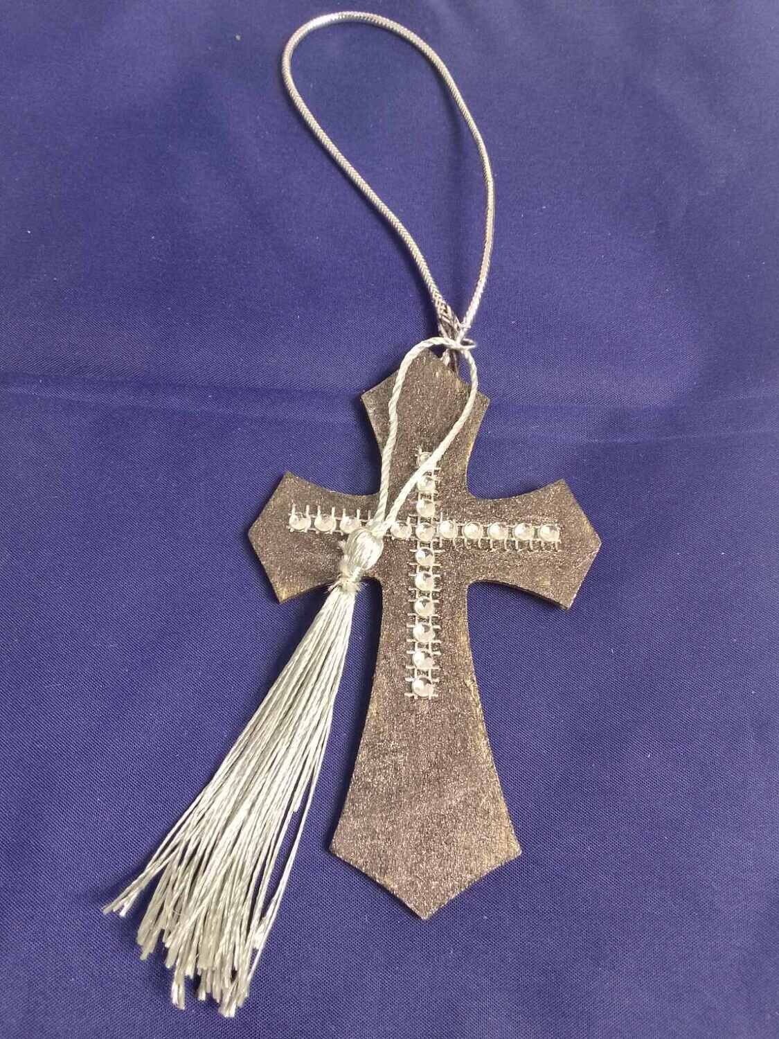 Handmade wooden cross, 11x7cm