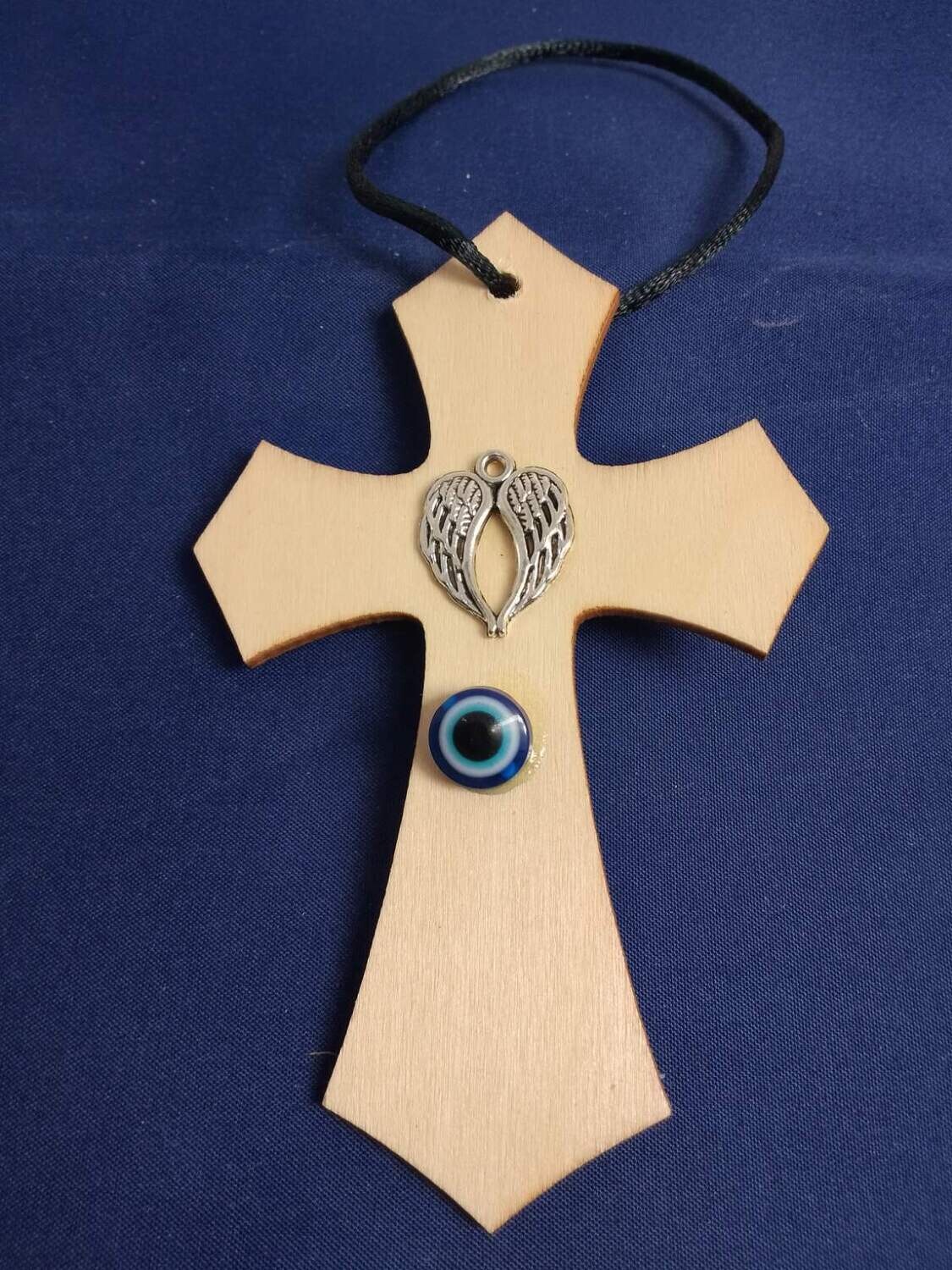 Handmade wooden cross 11x7cm