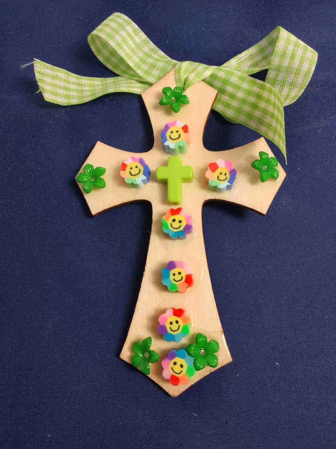 Handmade wooden cross 11x7cm