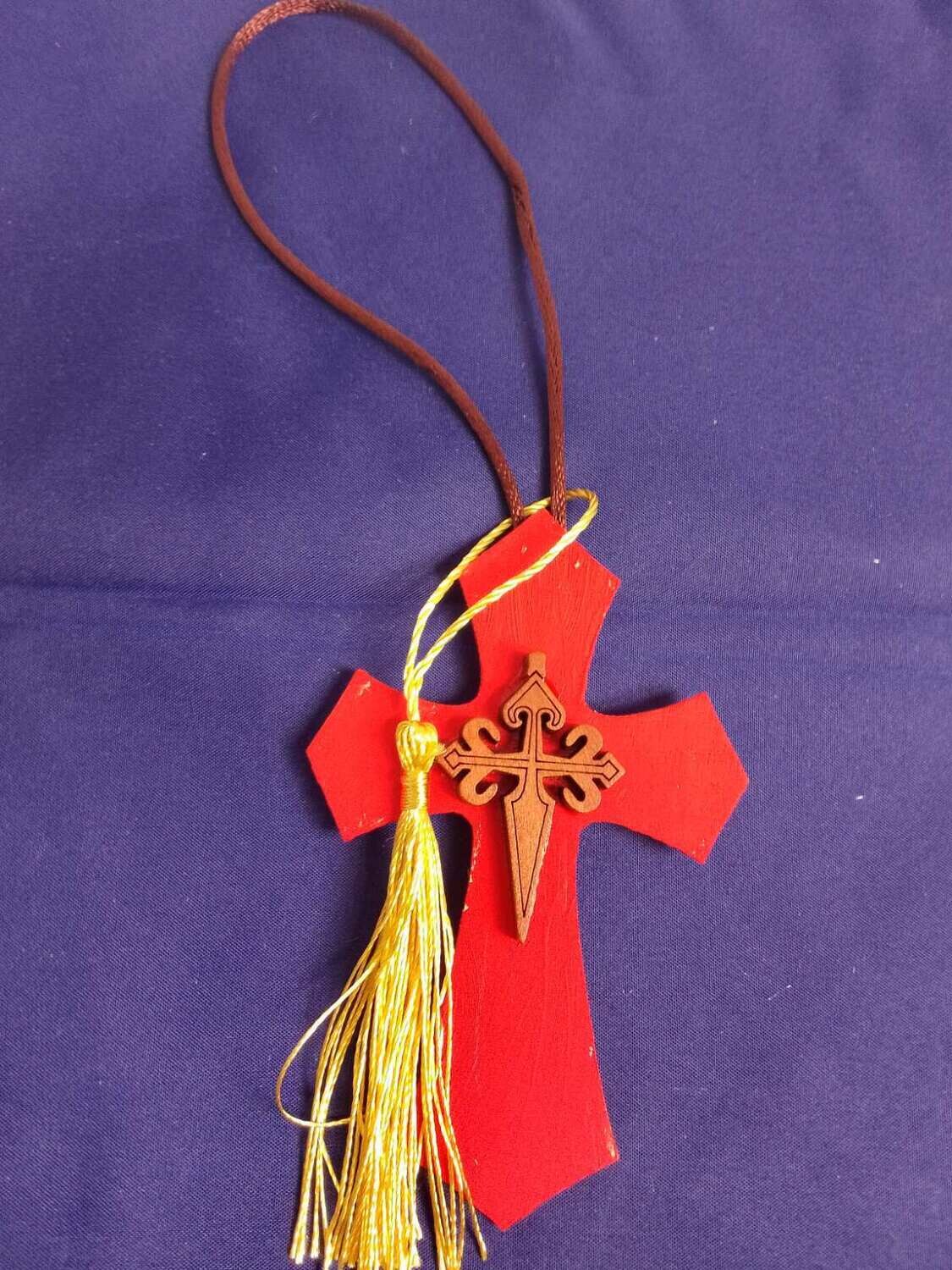 Handmade wooden cross 11x7cm
