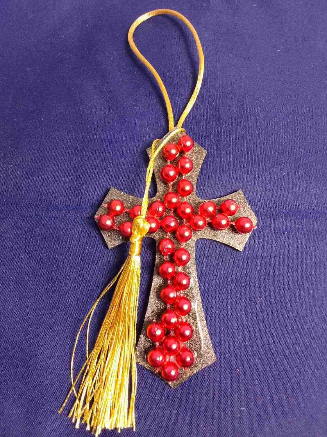 Handmade wooden cross 11x7cm