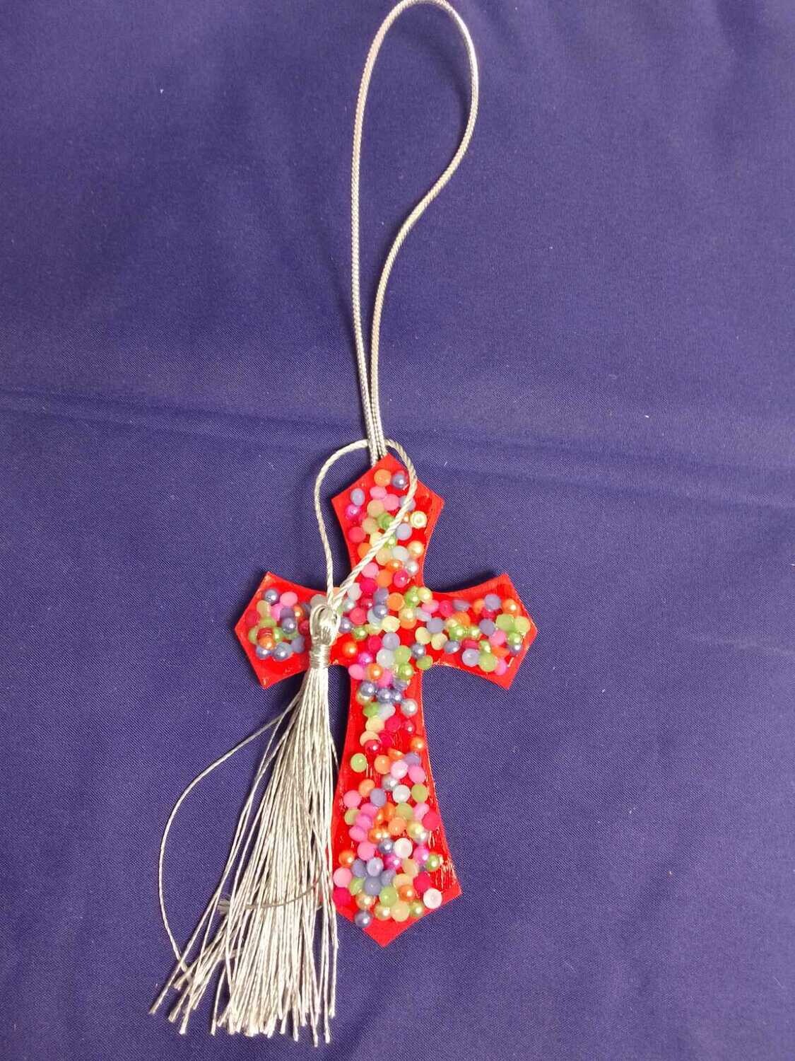 Handmade wooden cross 11x7cm