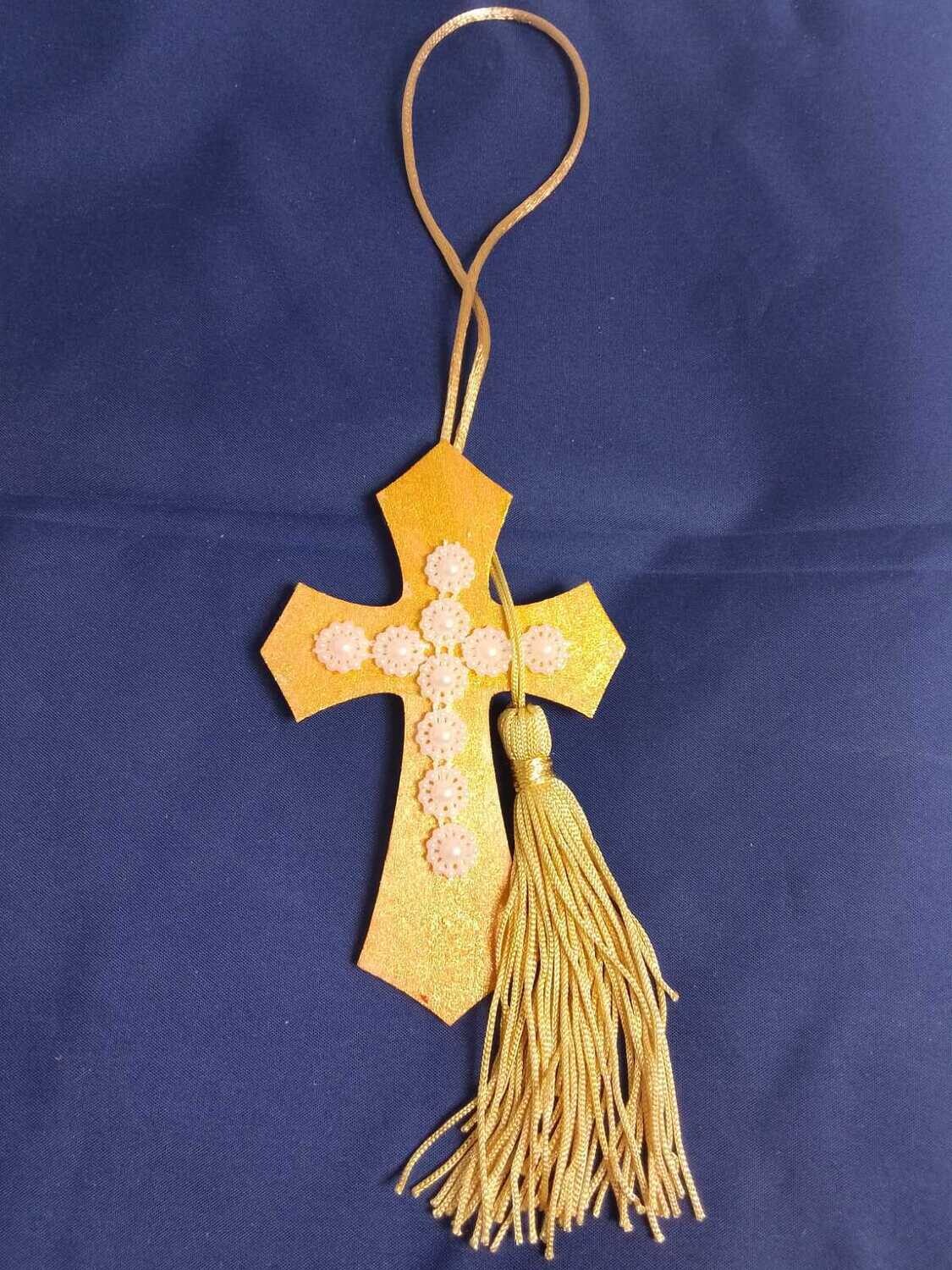 Handmade wooden cross 11x7cm