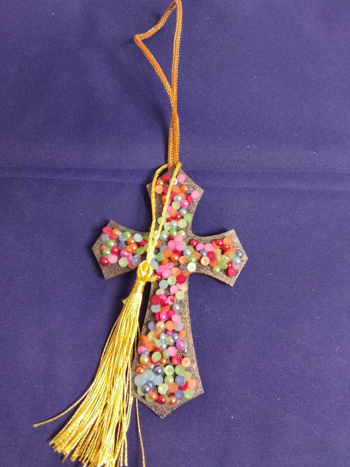 Handmade wooden cross 11x7cm
