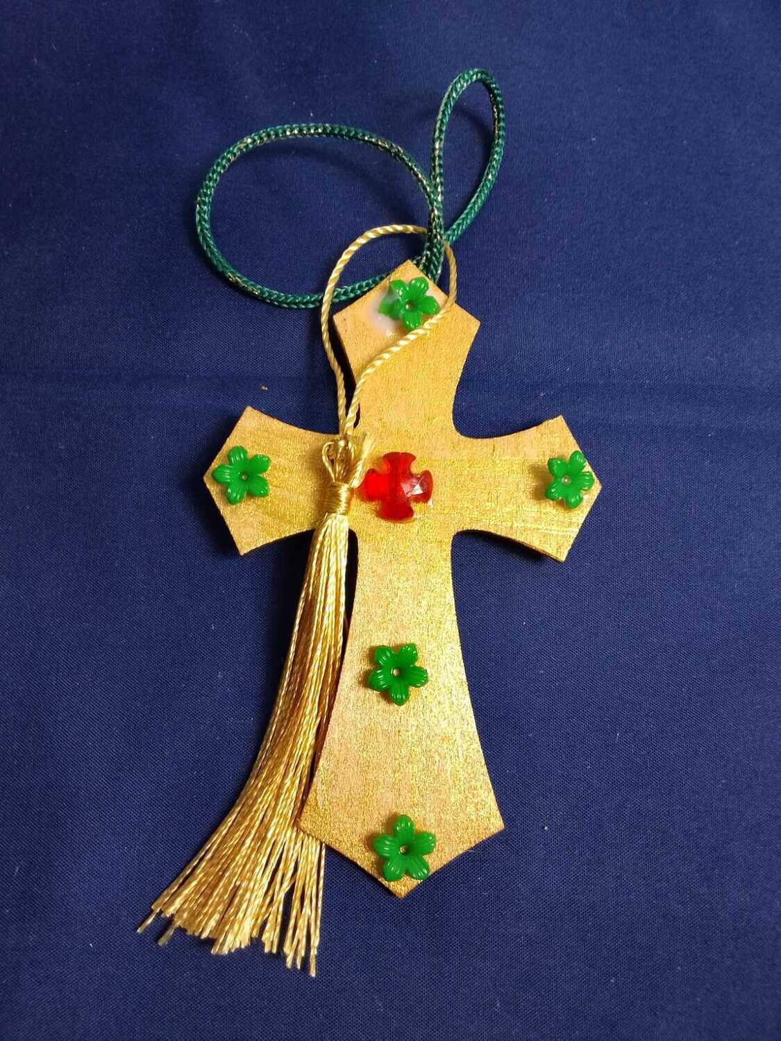Handmade wooden cross 11x7cm