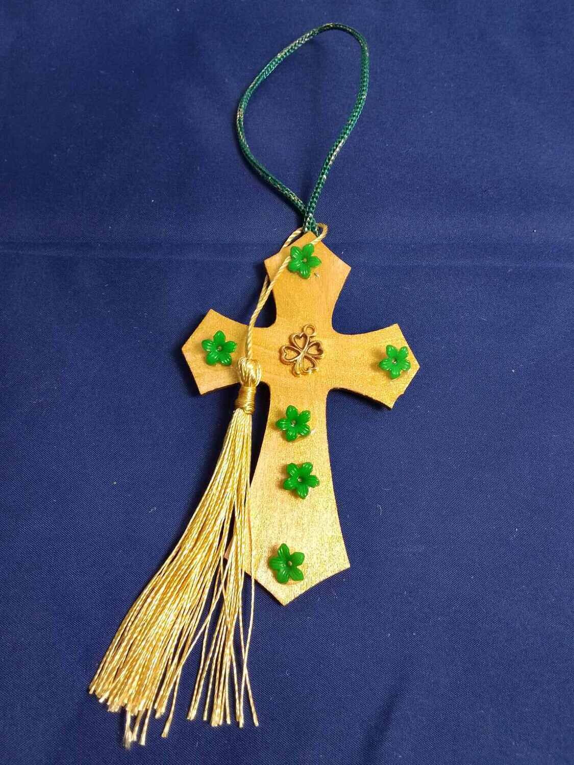 Handmade wooden cross 11x7cm