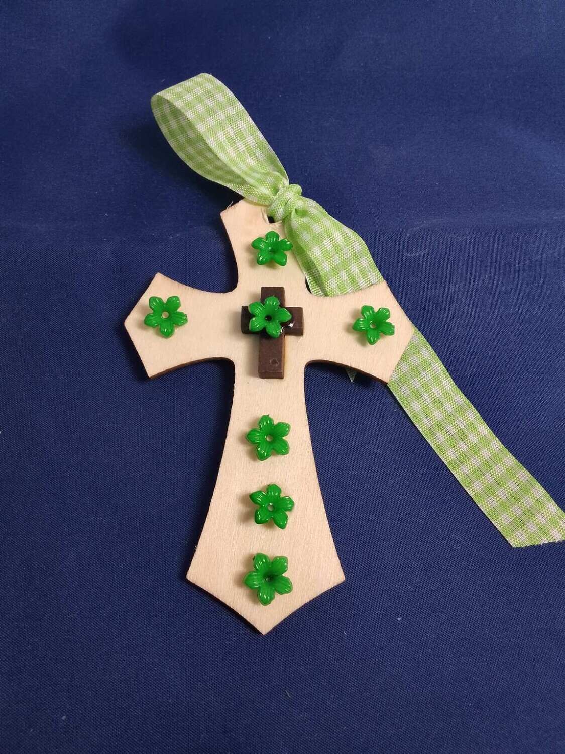 Handmade wooden cross 11x7cm