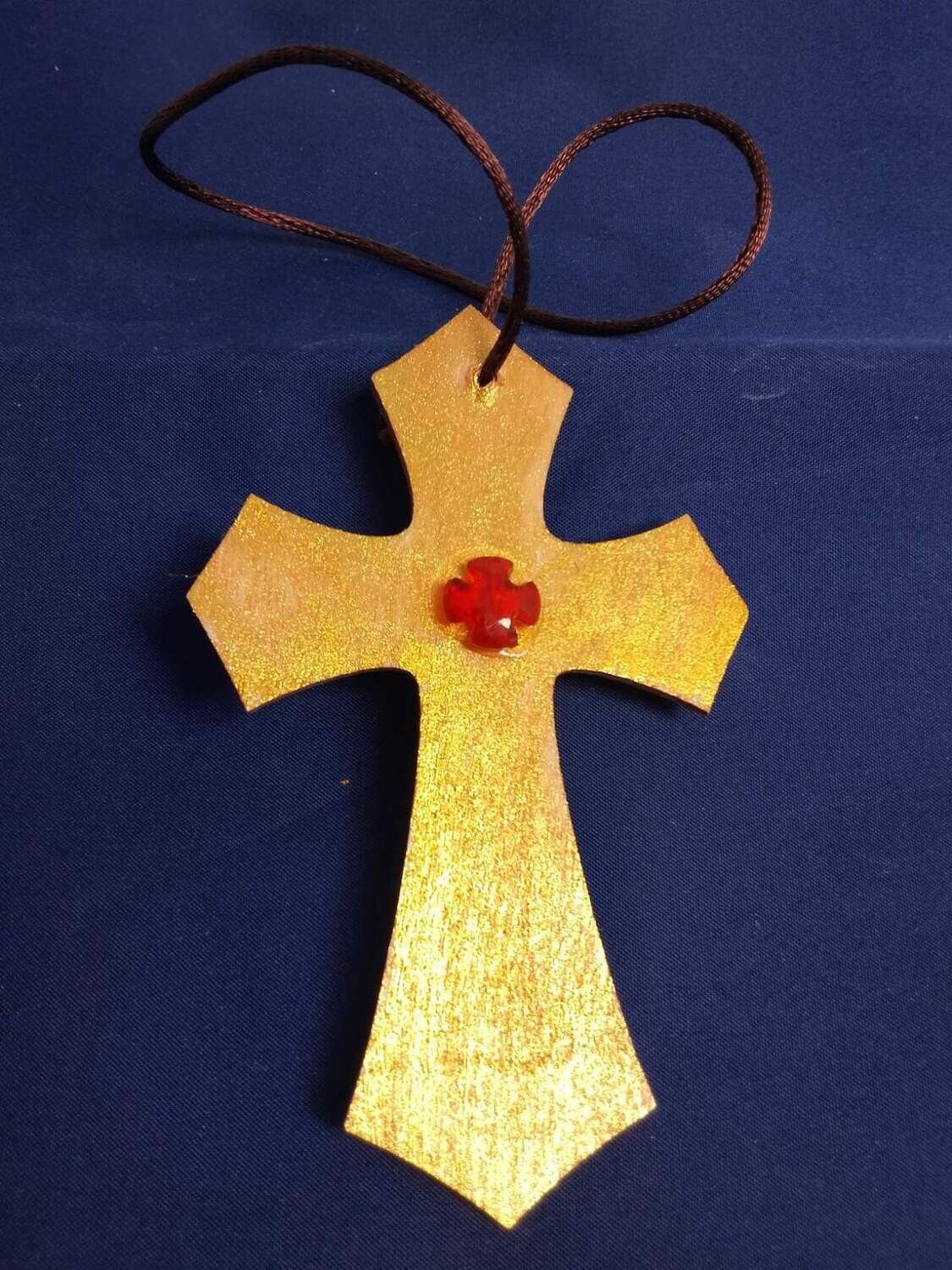 Handmade wooden cross 11x7cm