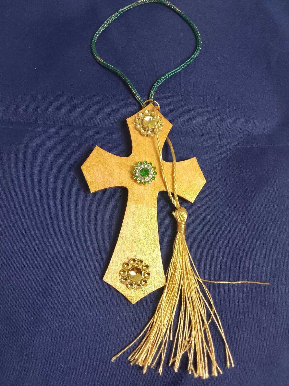 Handmade wooden cross 11x7cm