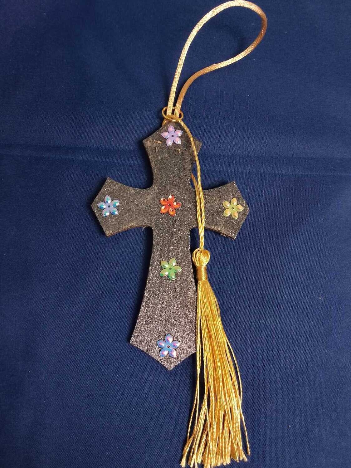 Handmade wooden cross 11x7cm