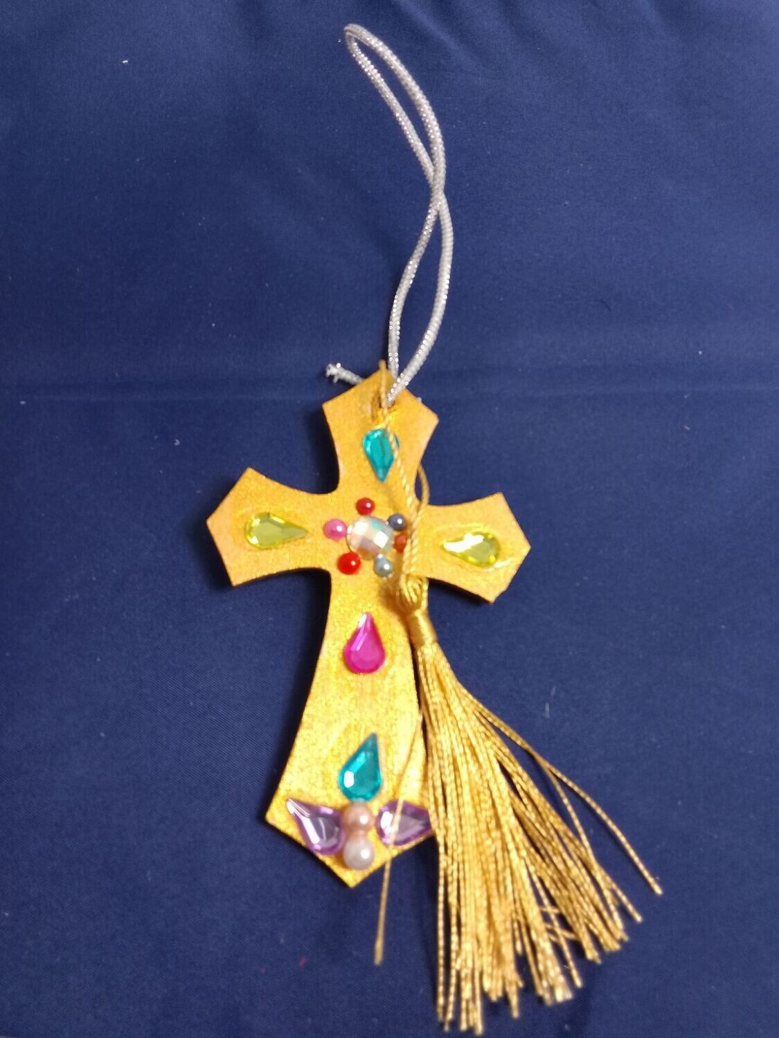 Handmade wooden cross 11x7cm