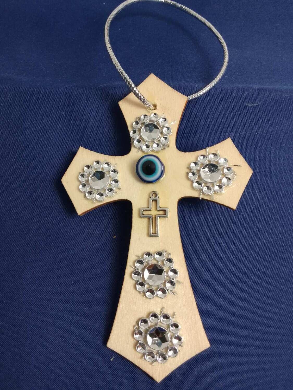 Handmade wooden cross 11x7cm