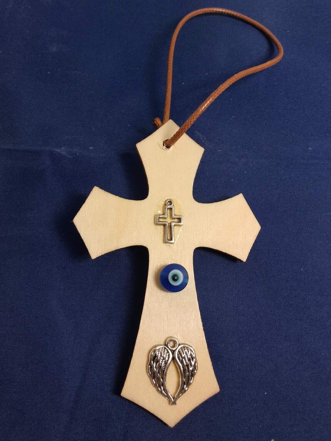 Handmade wooden cross 11x7cm