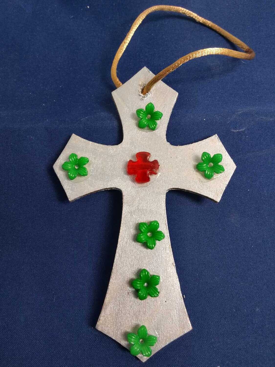 Handmade wooden cross 11x7cm