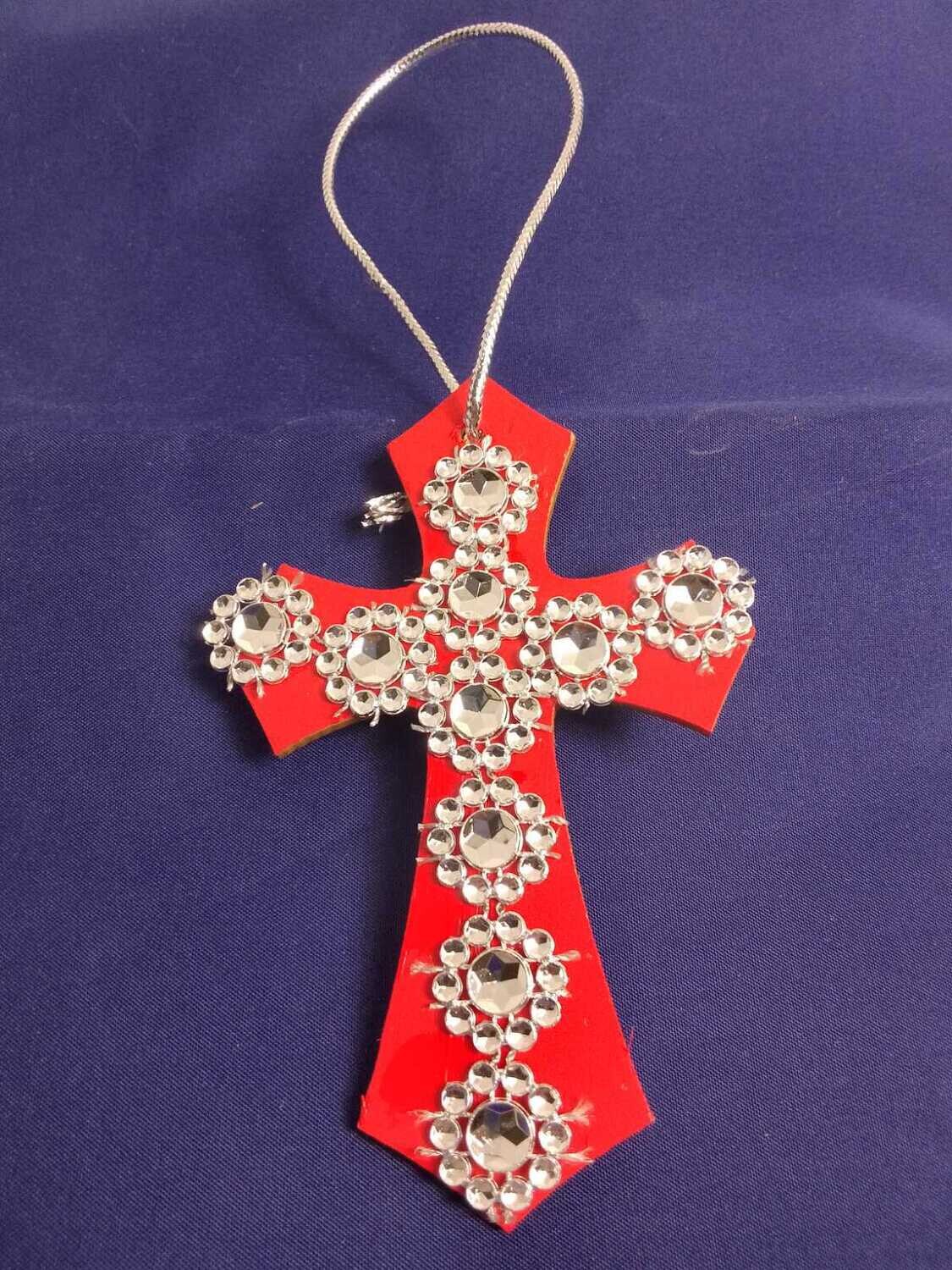 Handmade wooden cross 11x7cm
