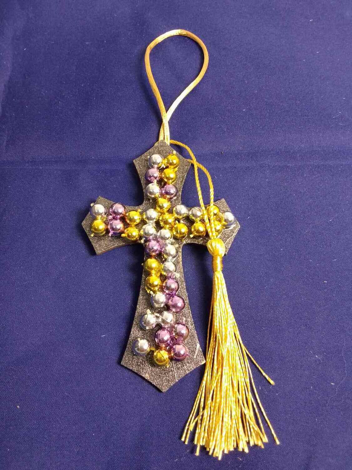 Handmade wooden cross 11x7cm