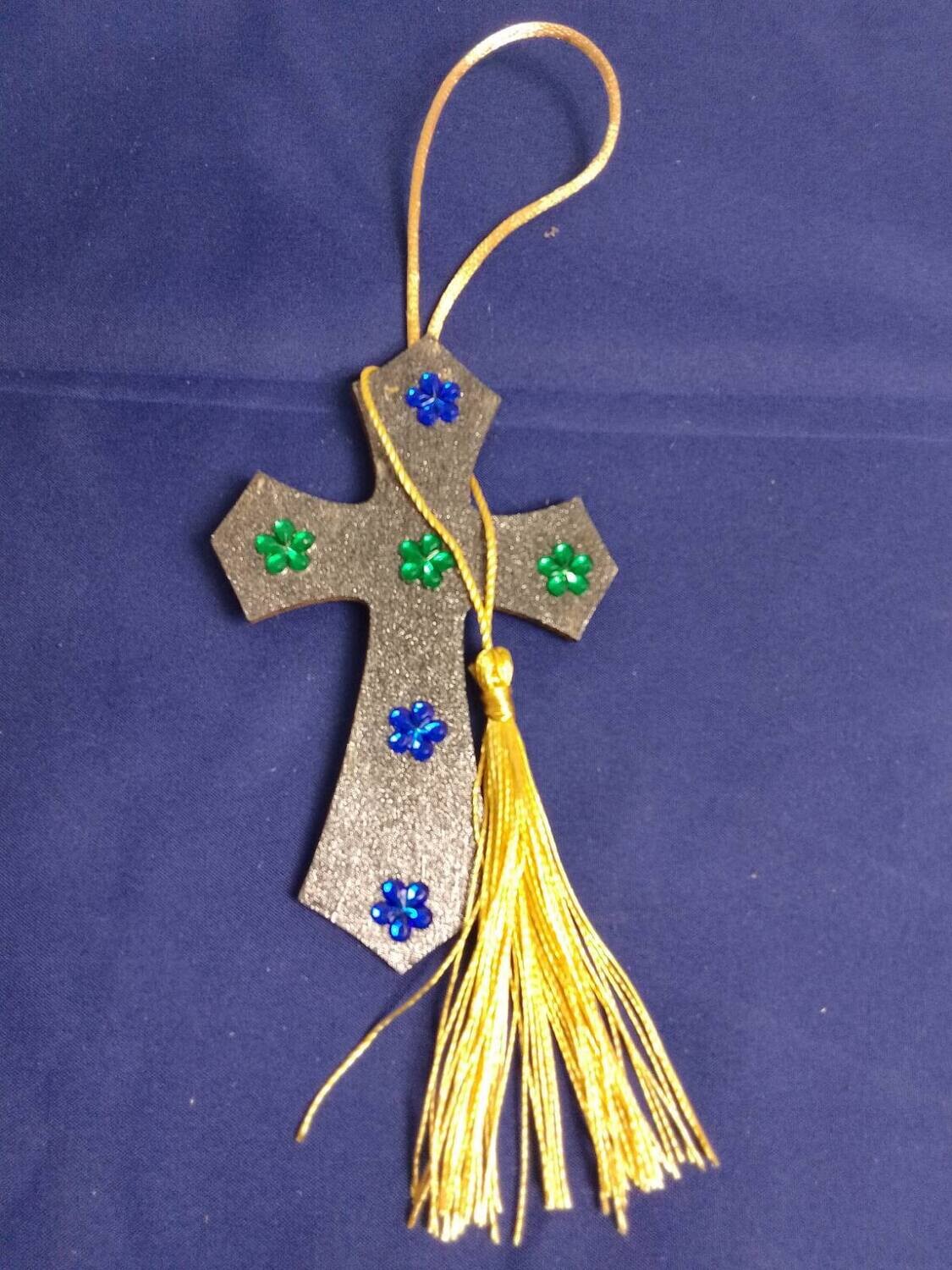 Handmade wooden cross 11x7cm