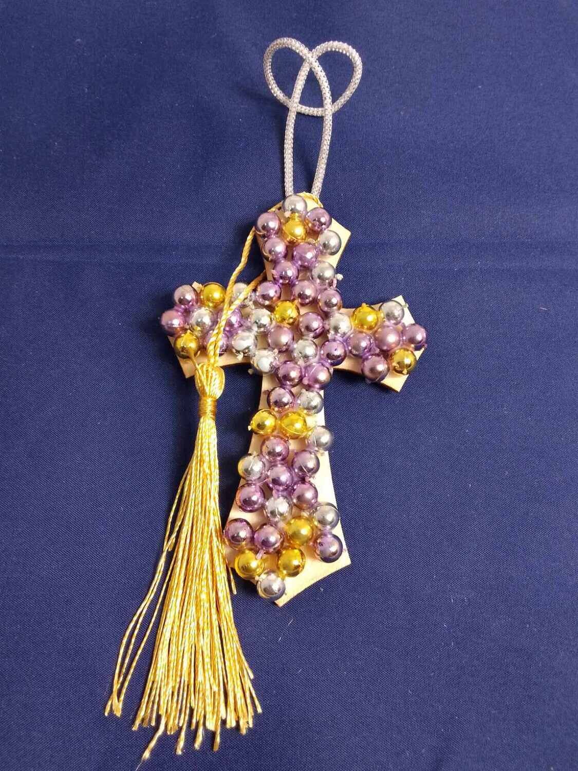 Handmade wooden cross 11x7cm