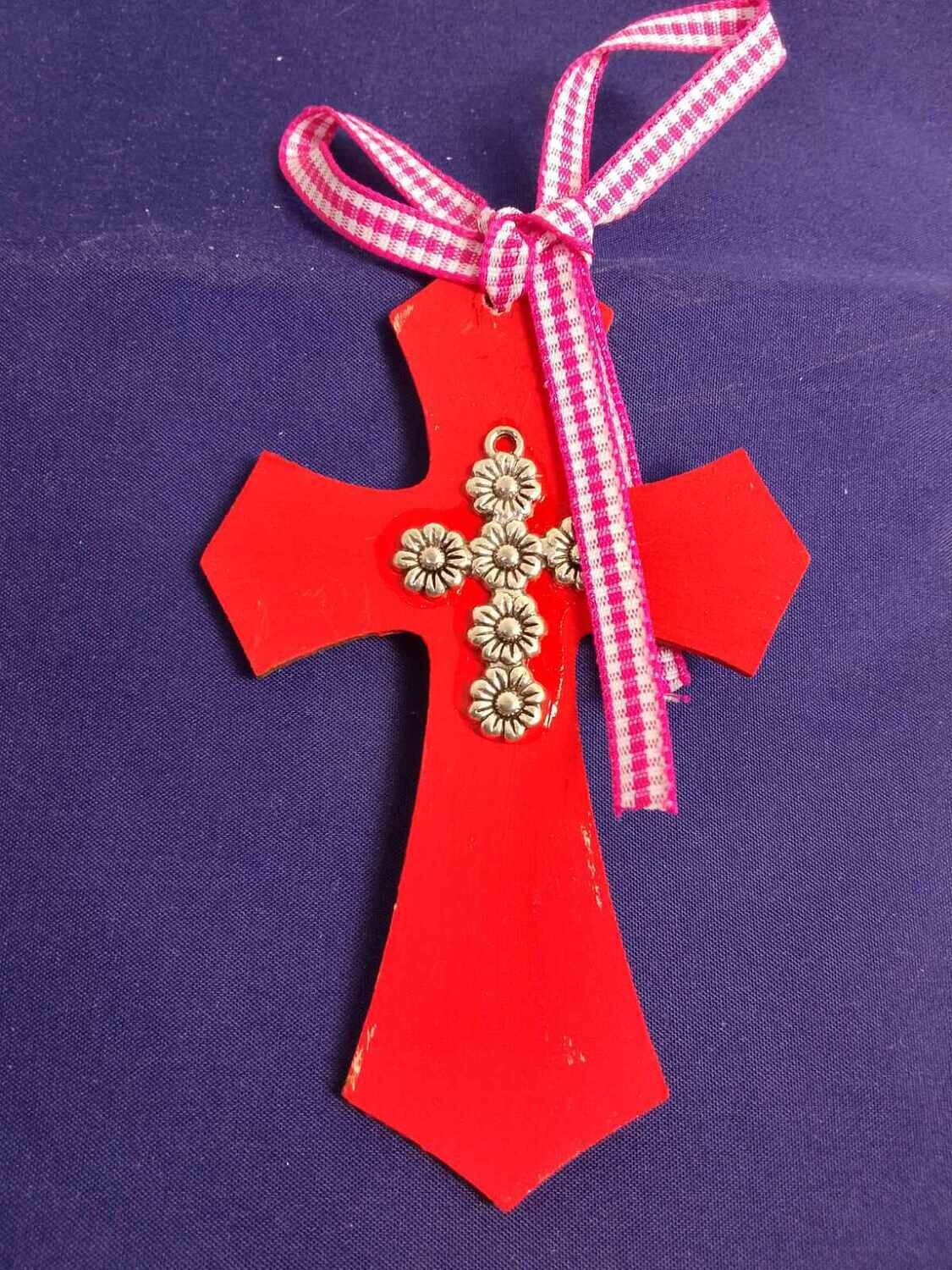 Handmade wooden cross 11x7cm