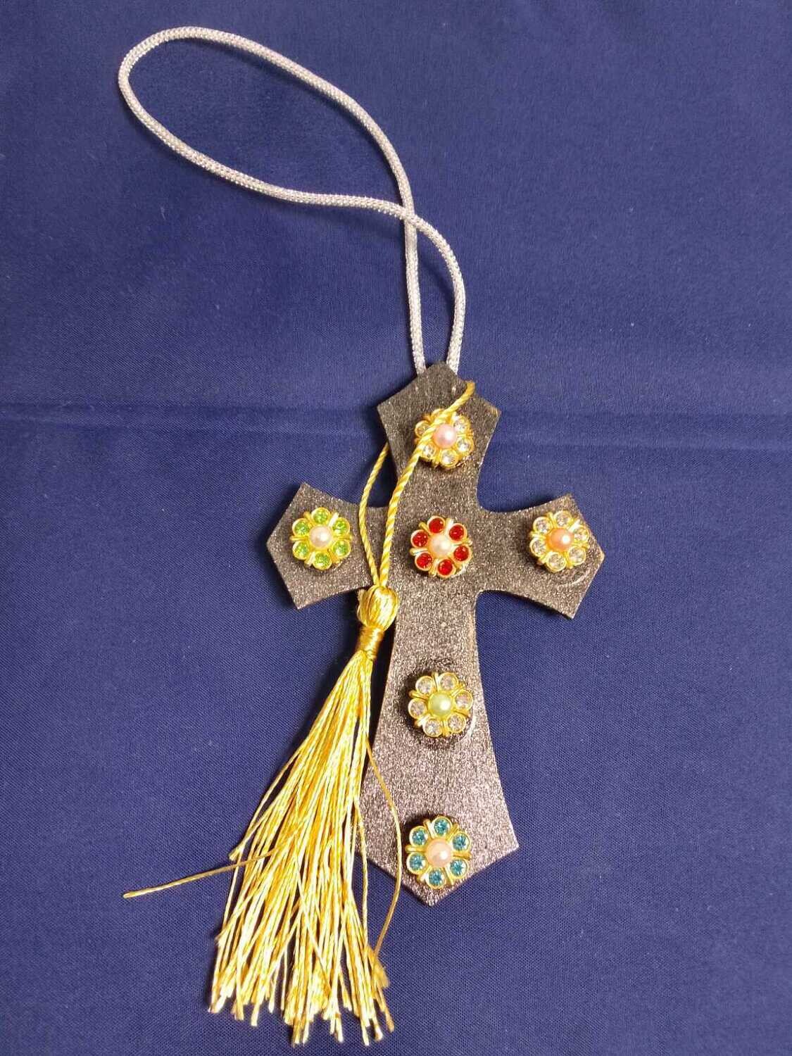 Handmade wooden cross 11x7cm