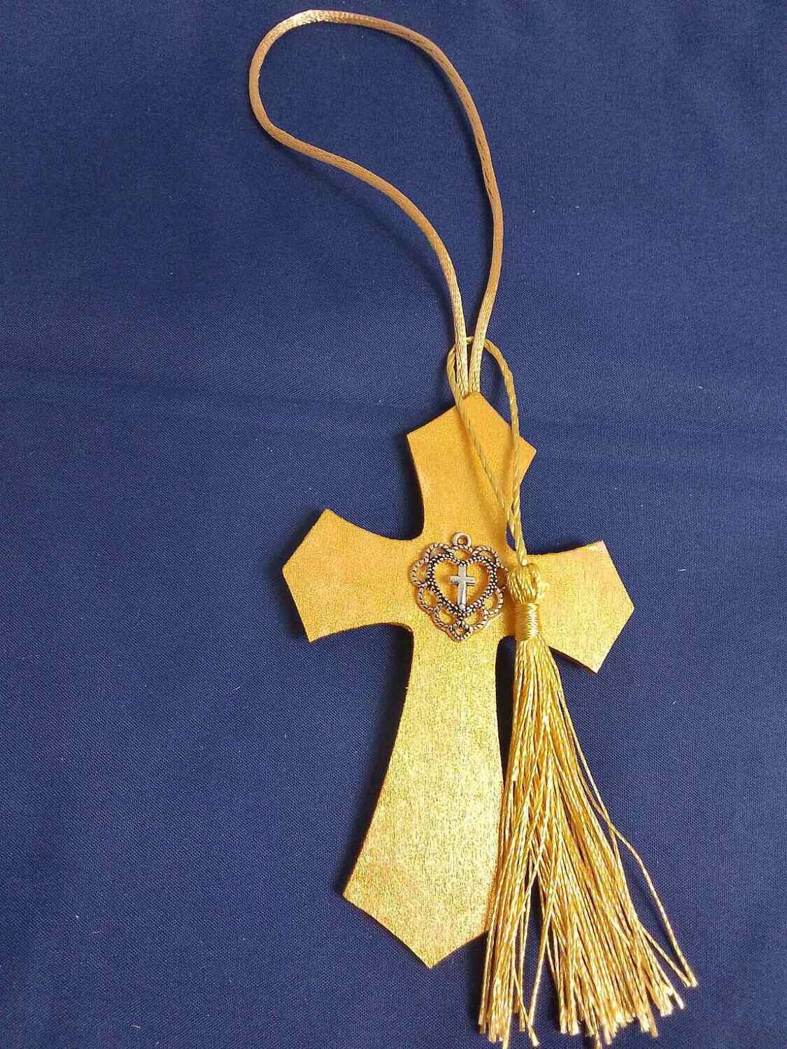 Handmade wooden cross 11x7cm