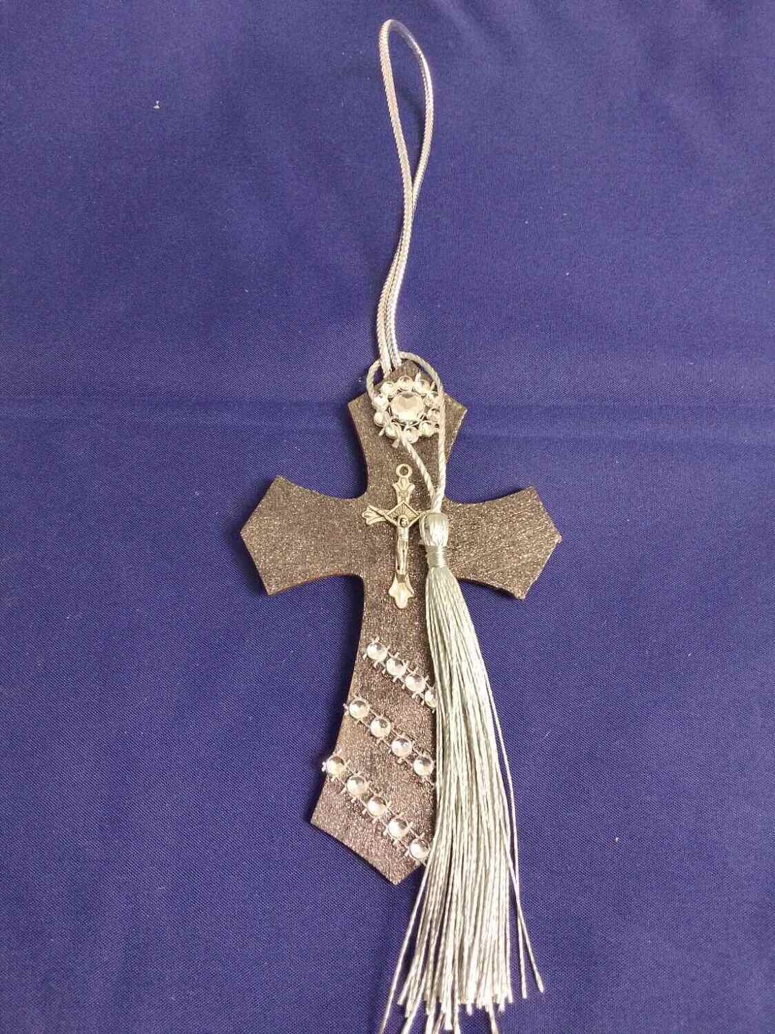 Handmade wooden cross 11x7cm