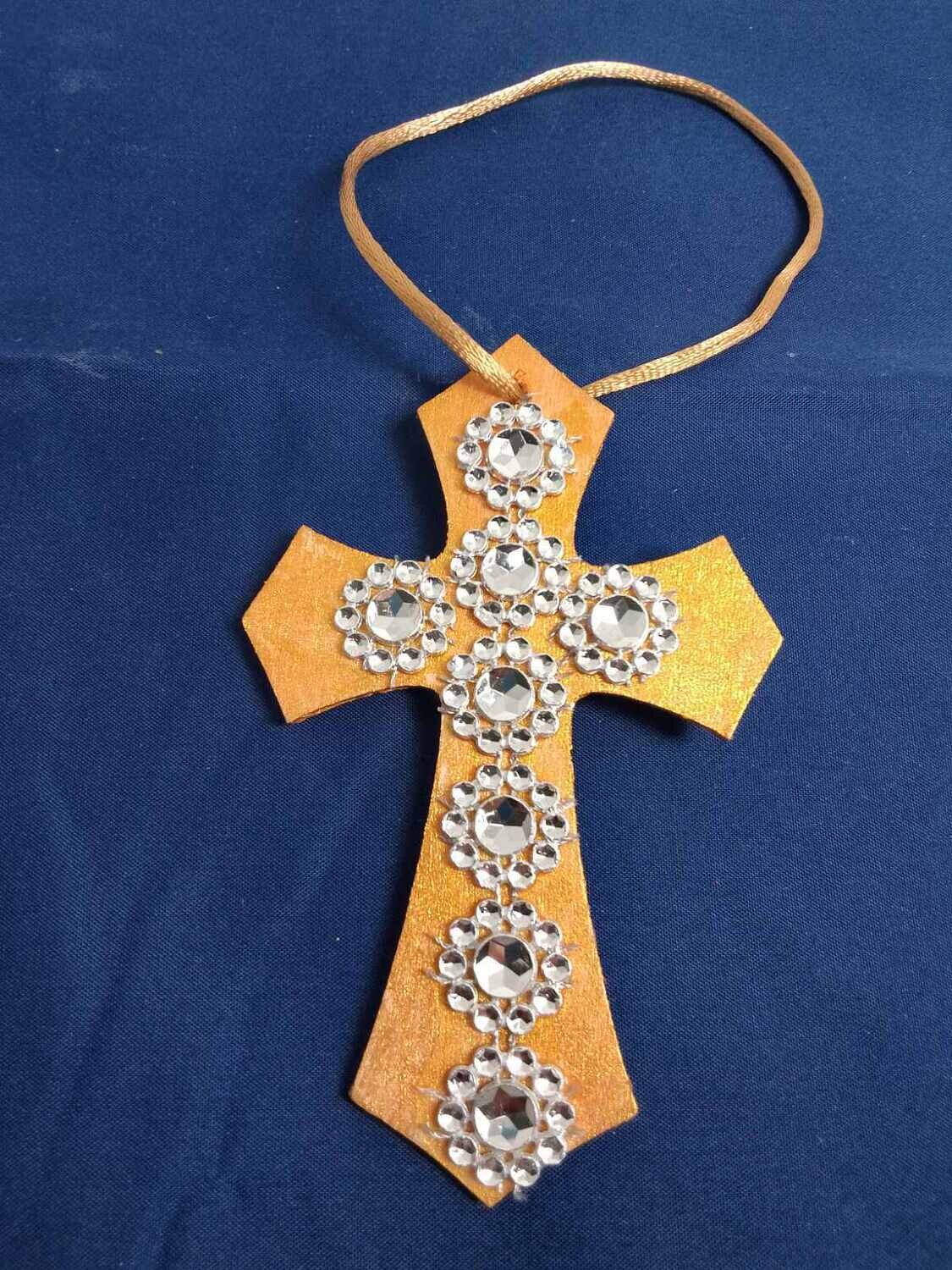 Handmade wooden cross 11x7cm