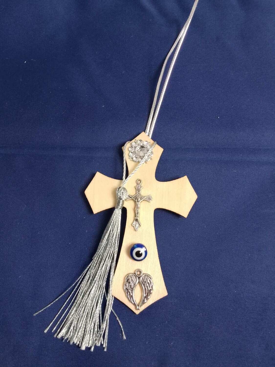 Handmade wooden cross 11x7cm